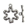 Clasp Zinc Alloy Jewelry Findings Lead-free, Loop:16x21mm, Bar:20x2mm Big Hole:1.5mm Small Hole:1mm, Sold by Bag