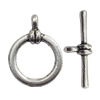 Clasp Zinc Alloy Jewelry Findings Lead-free, Loop:16x22mm, Bar:24x2mm Hole:1mm, Sold by Bag