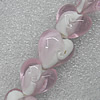 Lampwork Beads, Heart 20mm Hole: About 2mm, Sold by PC