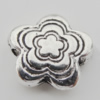 Bead Zinc Alloy Jewelry Findings Lead-free, Flower 9x9mm, Hole:1mm, Sold by Bag
