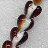 Lampwork Beads, Heart 20mm Hole: About 2mm, Sold by PC