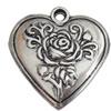 Jewelry findings, CCB plastic Pendant Antique Silver, Heart 29x30mm Hole:3mm, Sold by Bag