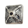 Jewelry findings, CCB plastic Beads Antique Silver, Square 8x8mm Hole:1mm, Sold by Bag