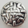 Jewelry findings, CCB plastic Beads Antique Silver, Flat Round 26x26mm Hole:2mm, Sold by Bag