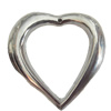 Jewelry findings, CCB plastic Pendant Platina Plated, Hollow Heart O:35x35mm I:23mm Hole:1mm, Sold by Bag