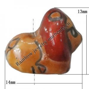 Porcelain beads, Dog 14x13mm Hole:1mm, Sold by Bag