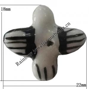 Porcelain beads, Bird 22x18mm Hole:1mm, Sold by Bag