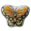 Porcelain beads, Butterfly 17x13mm Hole:1mm, Sold by Bag
