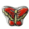 Porcelain beads, Butterfly 17x13mm Hole:1mm, Sold by Bag