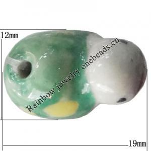 Porcelain beads, Tortoise 19x12mm Hole:1mm, Sold by Bag