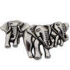 Bead Zinc Alloy Jewelry Findings Lead-free, Elephant 44x26mm, Sold by Bag