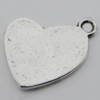 Pendant Zinc Alloy Jewelry Findings Lead-free, 18x22mm Hole:2mm, Sold by Bag