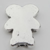 Bead Zinc Alloy Jewelry Findings Lead-free, 14x17mm, Hole:2mm, Sold by Bag