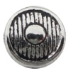 Bead Zinc Alloy Jewelry Findings Lead-free, Flat Round 6x6mm, Hole:1mm, Sold by Bag