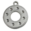 Jewelry findings, CCB plastic Pendant Platina Plated, Hollow Round 29x25mm Hole:3mm, Sold by Bag