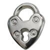 Jewelry findings, CCB plastic Pendant Platina Plated, Lock 20x15mm Hole:6mm, Sold by Bag