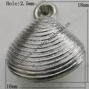 Jewelry findings, CCB plastic Pendant Antique Silver, Sector 18x16mm Hole:2.5mm, Sold by Bag