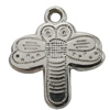 Jewelry findings, CCB plastic Pendant Platina Plated, Dragonfly 27x23mm Hole:3mm, Sold by Bag