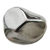Jewelry findings, CCB plastic Beads Platina Plated, Nugget 16x13mm Hole:2.5mm, Sold by Bag