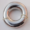 Jewelry findings, CCB plastic Donut platina Plated, O:28mm I:13mm, Sold by Bag