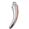 Jewelry findings, CCB plastic Pendant Platina Plated, Vegetable 37x9mm Hole:2.5mm, Sold by Bag
