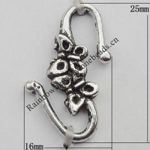 Connectors Zinc Alloy Jewelry Findings Lead-free, 16x25mm, Sold by Bag