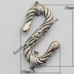 Connectors Zinc Alloy Jewelry Findings Lead-free, 10x16mm, Sold by Bag