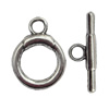 Clasp Zinc Alloy Jewelry Findings Lead-free, Loop:15x20mm, Bar:23x3mm Hole:3mm, Sold by Bag