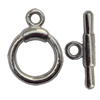 Clasp Zinc Alloy Jewelry Findings Lead-free, Loop:12x16mm, Bar:17x3mm Hole:2mm, Sold by Bag