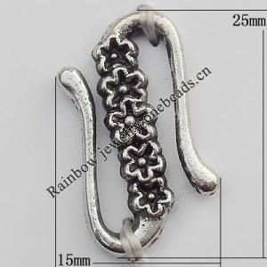 Connectors Zinc Alloy Jewelry Findings Lead-free, 15x25mm, Sold by Bag