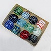 Lampwork Glass Rings,Mix Color, Box Size: 130x90x35mm, Sold by Box