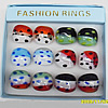 Lampwork Glass Rings,Mix Color, Box Size: 130x90x35mm, Sold by Box