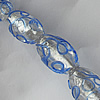 Silver Foil Lampwork Beads, 18x12mm Hole:2mm, Sold by PC 