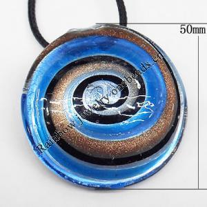 17-inch Lampwork Necklaces, 50mm, Sold by Strand