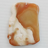 Handmade Agate Pendant,“To Be in Winter” Nugget 52x48mm Hole:1mm, Sold by PC