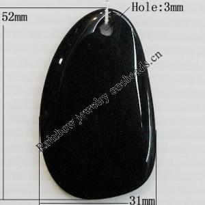 Handmade Agate Pendant,“Trend” Nugget 52x31mm Hole:1mm, Sold by PC