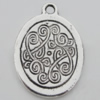 Pendant Zinc Alloy Jewelry Findings Lead-free, 17x23mm Hole:1mm, Sold by Bag