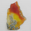 Handmade Agate Pendant,“Autumn Behind The Hill” 61x42mm Hole:1mm, Sold by PC