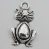 Pendant Zinc Alloy Jewelry Findings Lead-free, 11x20mm Hole:2mm, Sold by Bag