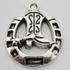 Pendant Zinc Alloy Jewelry Findings Lead-free, 19x25mm Hole:2mm, Sold by Bag