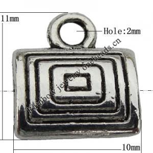 Connector Zinc Alloy Jewelry Findings Lead-free, 10x11mm Hole:1mm,2mm Sold by KG
