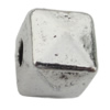 Bead Zinc Alloy Jewelry Findings Lead-free, Polyhedron 7x7mm, Hole:2mm, Sold by Bag