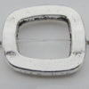 Bead Zinc Alloy Jewelry Findings Lead-free, 16x15x3mm, Hole:2mm, Sold by Bag