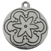 Pendant Zinc Alloy Jewelry Findings Lead-free, 31x36mm Hole:3mm, Sold by Bag