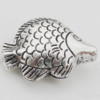 Bead Zinc Alloy Jewelry Findings Lead-free, Fish 25x18x9mm, Hole:2mm, Sold by Bag