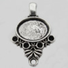 Pendant Zinc Alloy Jewelry Findings Lead-free, 39x24mm Hole:7mm,2.5mm, Sold by Bag