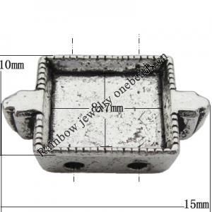 Connector Zinc Alloy Jewelry Findings Lead-free, 15x10mm Hole:1mm Sold by Bag