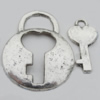 Pendant Zinc Alloy Jewelry Findings Lead-free, 21x29mm,10x20mm Hole:2mm, Sold by Bag