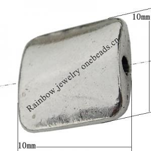 Bead Zinc Alloy Jewelry Findings Lead-free, 10x10mm, Hole:1mm, Sold by Bag