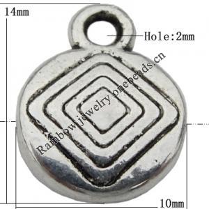 Connector Zinc Alloy Jewelry Findings Lead-free, 10x14mm Hole:2mm,1mm, Sold by Bag